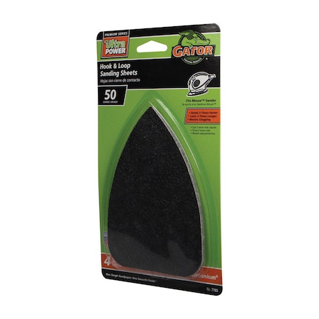 Gator Finishing Gator Mouse 5 in. L X 3-1/2 in. W 50 Grit Zirconium Oxide Mouse Sandpaper 4 pk 7703